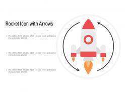 Rocket icon with arrows
