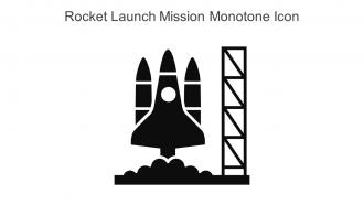 Rocket Launch Mission Monotone Icon In Powerpoint Pptx Png And Editable Eps Format