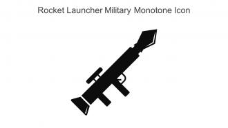 Rocket Launcher Military Monotone Icon In Powerpoint Pptx Png And Editable Eps Format