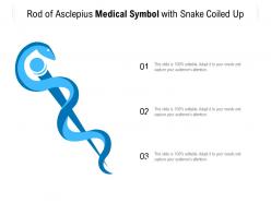 Rod of asclepius medical symbol with snake coiled up