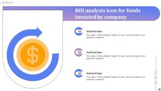 Roi Analysis Icon For Funds Invested By Company