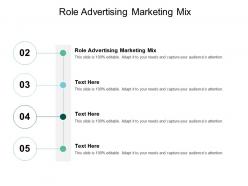 Role advertising marketing mix ppt powerpoint presentation gallery guidelines cpb