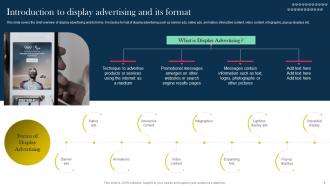 Role And Importance Of Display Advertising In Online Marketing Powerpoint Presentation Slides MKT CD V Customizable Editable