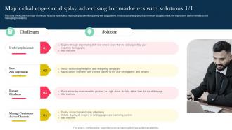 Role And Importance Of Display Advertising Major Challenges Of Display Advertising MKT SS V