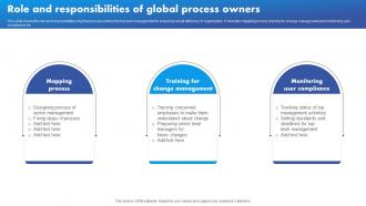 Role And Responsibilities Of Global Process Owners