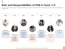 Role And Responsibilities Of Psm Professional Scrum Master Certification Training IT