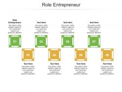Role entrepreneur ppt powerpoint presentation model ideas cpb