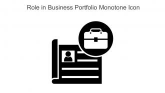 Role In Business Portfolio Monotone Icon In Powerpoint Pptx Png And Editable Eps Format