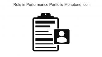 Role In Performance Portfolio Monotone Icon In Powerpoint Pptx Png And Editable Eps Format