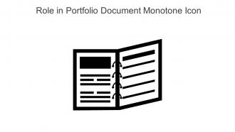 Role In Portfolio Document Monotone Icon In Powerpoint Pptx Png And Editable Eps Format