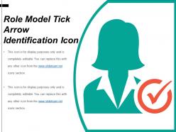 Role model tick arrow identification icon