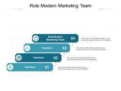 Role modern marketing team ppt powerpoint presentation ideas influencers cpb