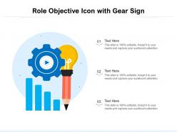 Role objective icon with gear sign