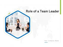 Role of a team leader marketing human resource research development sales