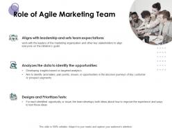 Role of agile marketing team ppt powerpoint presentation file slides