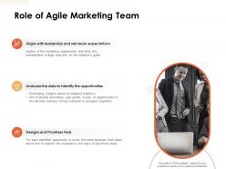 Role of agile marketing team ppt powerpoint presentation outline files