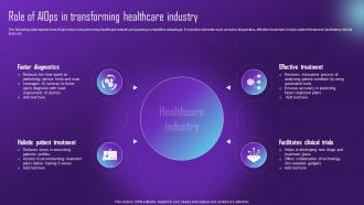 Role Of Aiops In Transforming Healthcare Comprehensive Aiops Guide Automating IT AI SS