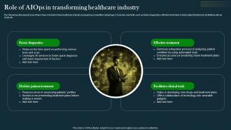 Role Of AIOps In Transforming Healthcare IT Operations Automation An AIOps AI SS V