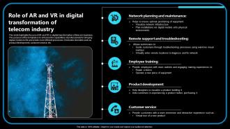 Role Of Ar And Vr In Digital Transformation Of Telecom Industry