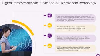 Role Of Blockchain Technology In Public Sector Transformation Training Ppt