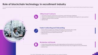 Role Of Blockchain Technology In Recruitment Industry Enhancing Recruitment Process Through Information