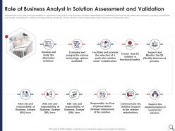 Role of business analyst solution assessment criteria analysis and risk severity matrix
