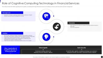 Role Of Cognitive Computing Technology In Financial Services Implementing Augmented Intelligence