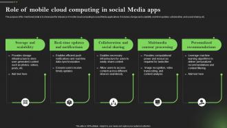Role Of Computing In Social Media Apps Comprehensive Guide To Mobile Cloud Computing