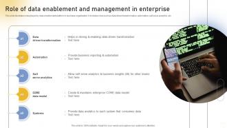 Role Of Data Enablement And Management In Enterprise