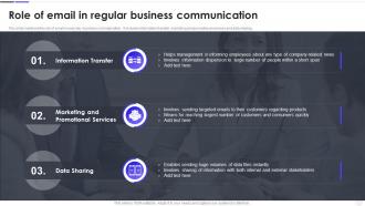 Role Of Email In Regular Business Communication