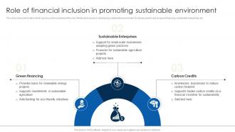 Role Of Financial Inclusion In Promoting Financial Inclusion To Promote Economic Fin SS