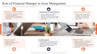 Role Of Financial Manager In Asset Management