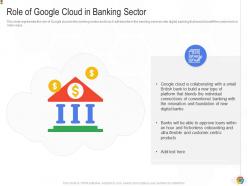 Role of google cloud in banking sector google cloud it ppt information