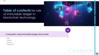 Role Of Immutable Ledger In Blockchain Technology BCT CD Compatible Attractive