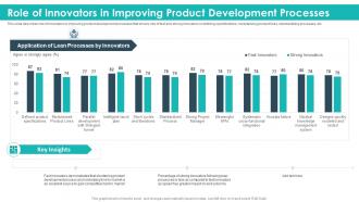 Role of innovators in improving product development processes strategic product planning