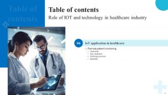 Role Of IoT And Technology In Healthcare Industry Powerpoint Presentation Slides IoT CD V Good Professional
