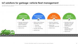 Role Of IoT In Enhancing Waste Management System Powerpoint Presentation Slides IoT CD Adaptable Good