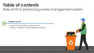 Role Of IoT In Enhancing Waste Management System Powerpoint Presentation Slides IoT CD Customizable Unique