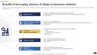 Role Of IoT In Revolutionizing Insurance Industry Powerpoint Presentation Slides IoT CD Template Captivating