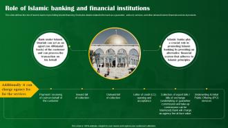 Role Of Islamic Banking And Financial Institutions Shariah Compliant Banking Fin SS V