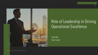 Role Of Leadership In Driving Operational Excellence PPT Mockup AT