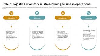 Role Of Logistics Inventory In Streamlining Business Operations