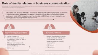 Role Of Media Relation In Business Building An Effective Corporate Communication Strategy