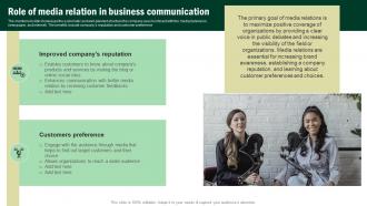 Role Of Media Relation In Business Communication Developing Corporate Communication Strategy Plan