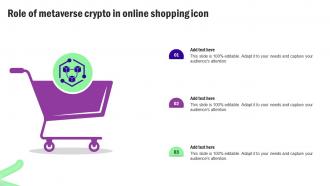 Role Of Metaverse Crypto In Online Shopping Icon