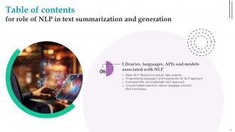 Role Of NLP In Text Summarization And Generation Powerpoint Presentation Slides AI CD V Editable Image