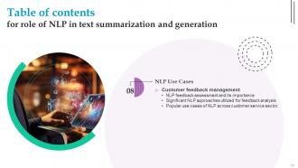 Role Of NLP In Text Summarization And Generation Powerpoint Presentation Slides AI CD V Informative Image