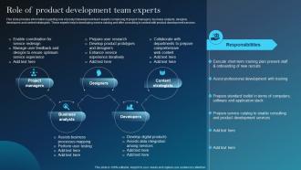 Role Of Product Development Team Experts Digital Services Playbook For Technological Advancement