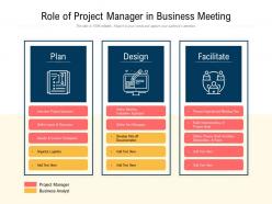 Role of project manager in business meeting