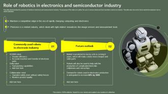 Role Of Robotics In Electronics And Optimizing Business Performance Using Industrial Robots IT